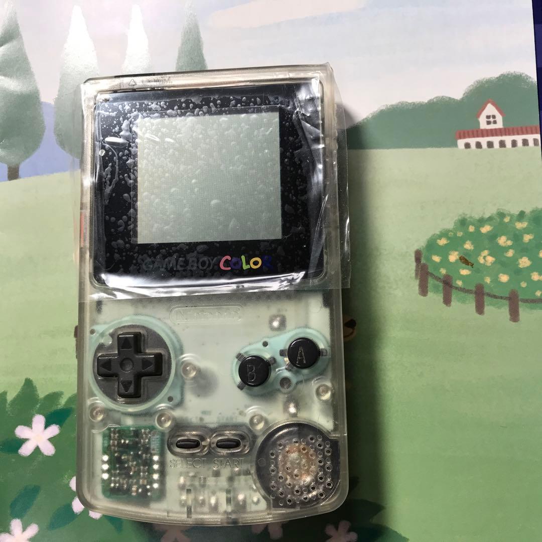 任天堂ゲームボーイカラークリ❤️新偏光板液晶ガラス製スクリーンレンズ交換済