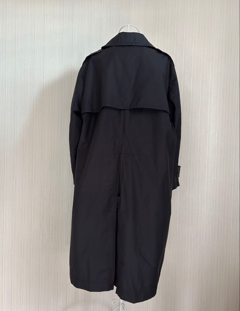 未使用タグ付 23区 ダブルブレスト トレンチコート 大きめ 48 ネイビー