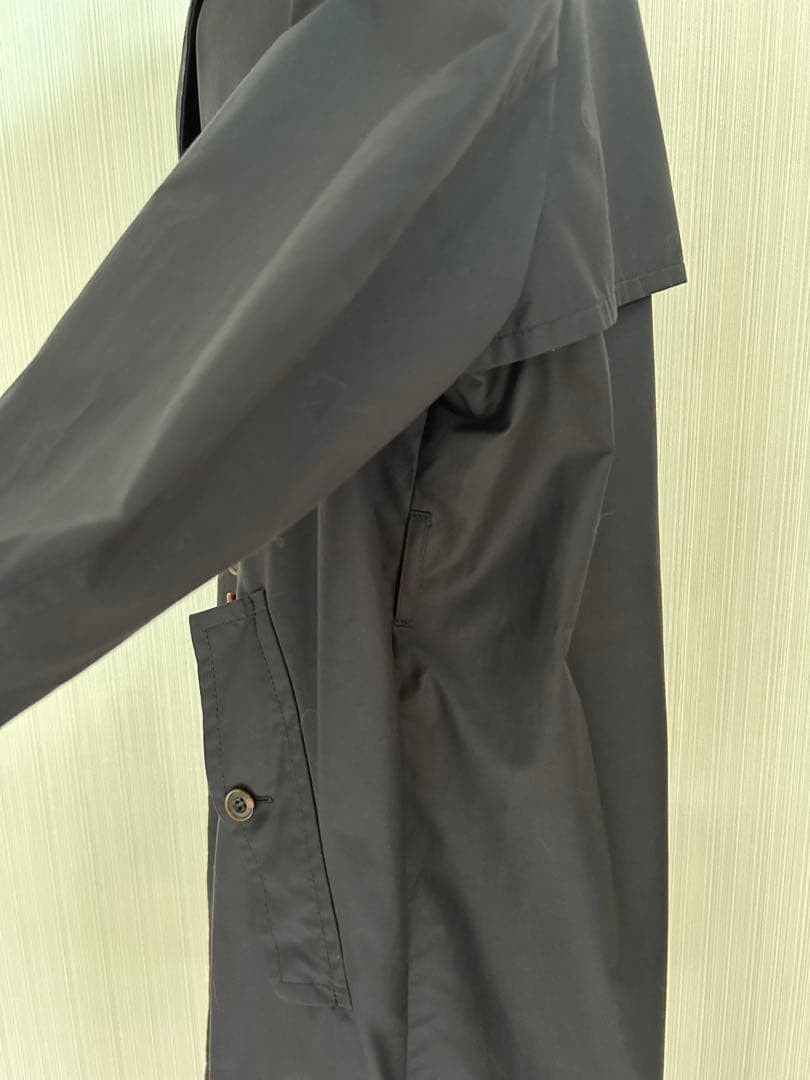 未使用タグ付 23区 ダブルブレスト トレンチコート 大きめ 48 ネイビー