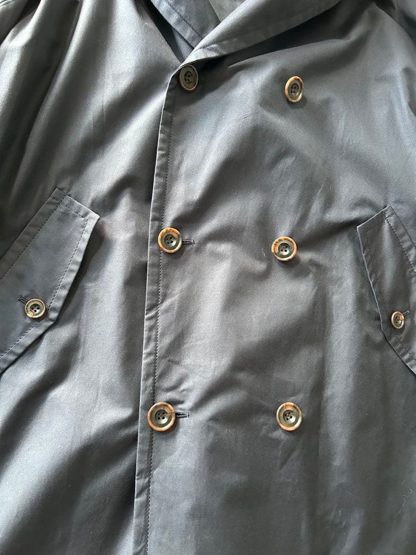 未使用タグ付 23区 ダブルブレスト トレンチコート 大きめ 48 ネイビー