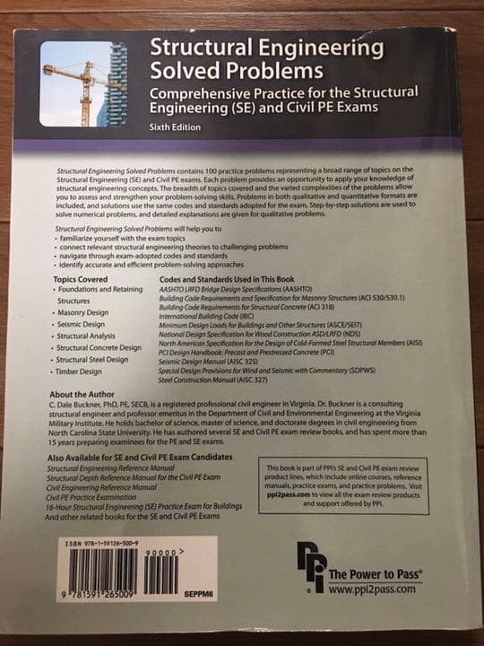 米国PE試験問題集 Structural Engineering
