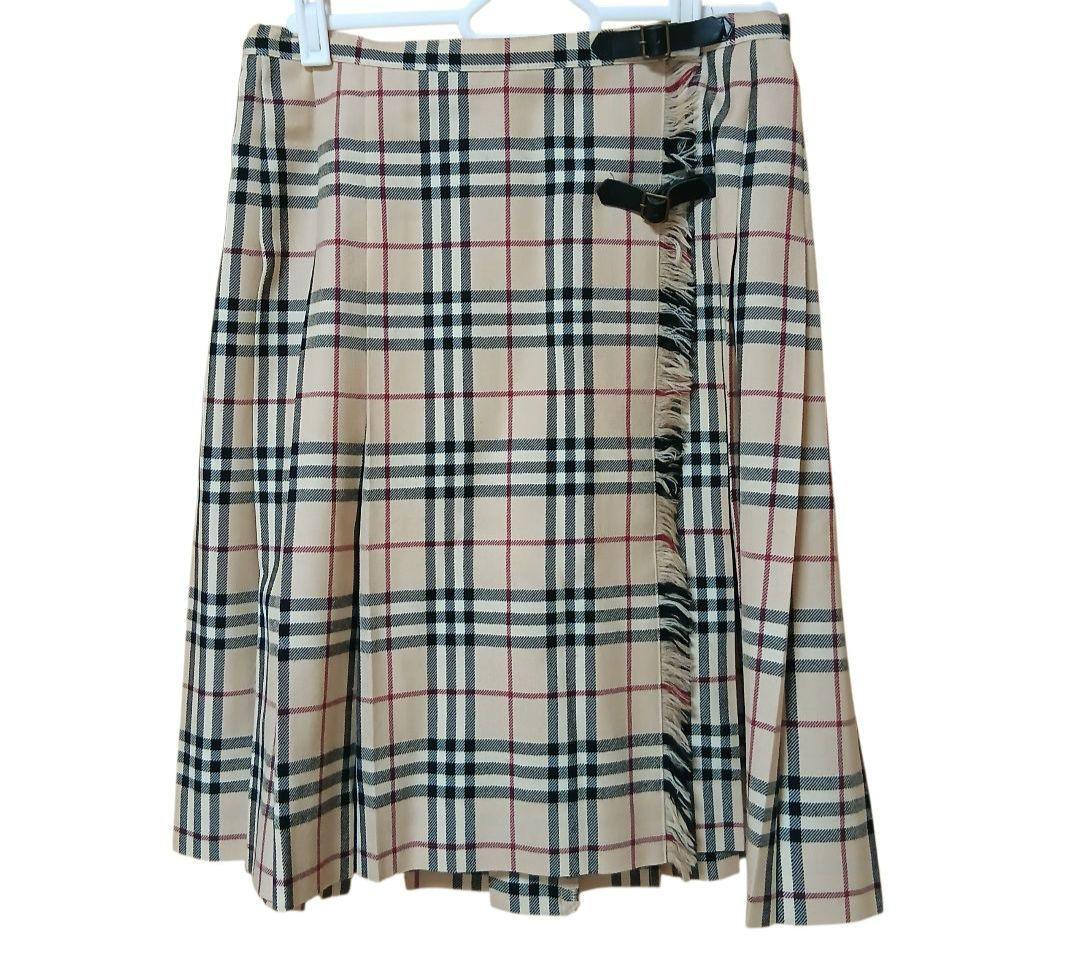 【美品】【BURBERRY BLUE LABEL】ノバチェック　巻きミニスカート
