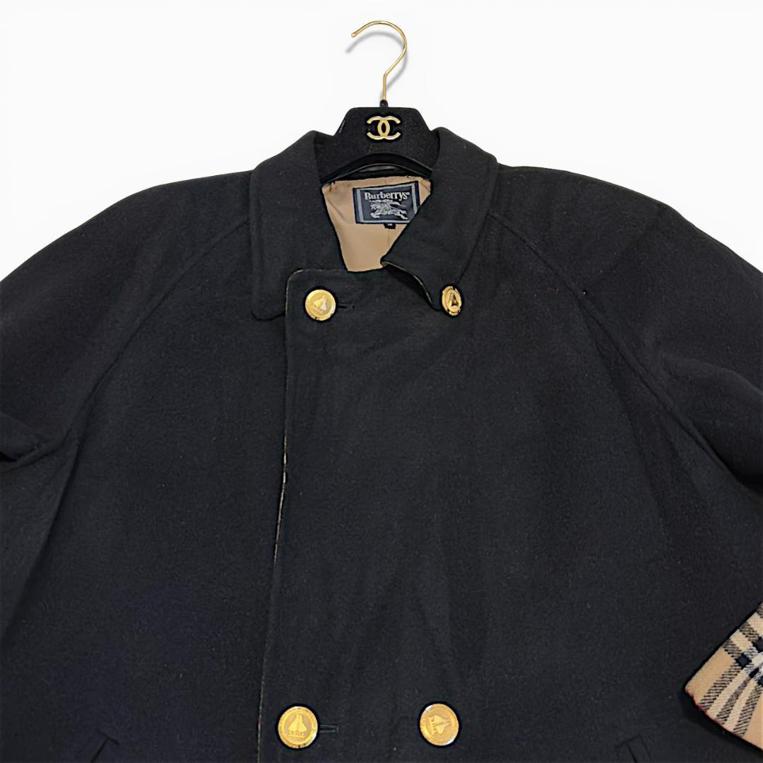 BURBERRY カシミヤ ノバチェック 金ボタン 2XL ウールコート