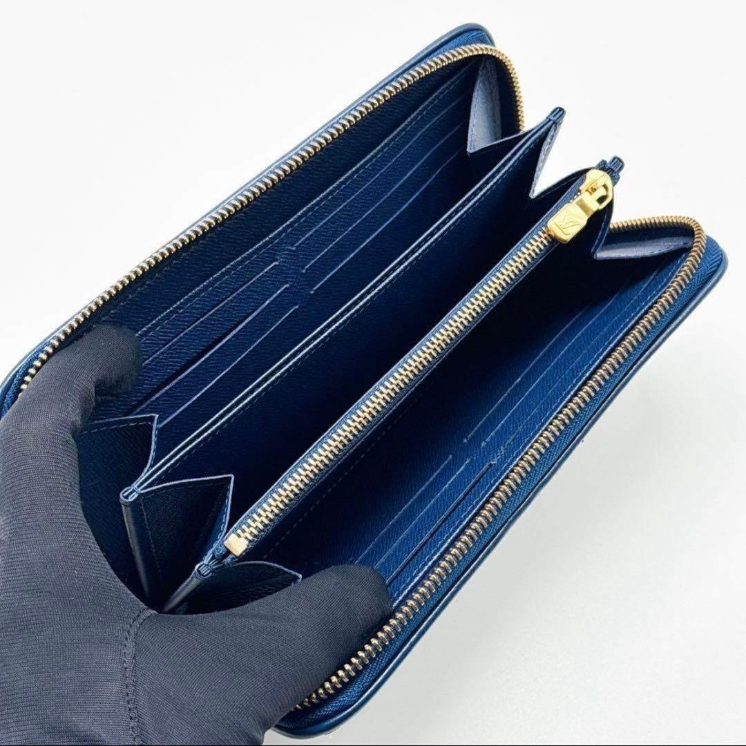 完売品 ルイヴィトン モノグラム デニム ジッピーウォレット 財布 ブルー