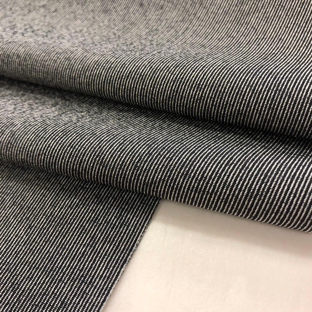 新品 東レ シルック 小紋 反物 江戸小紋 万筋 黒 グレー 2519