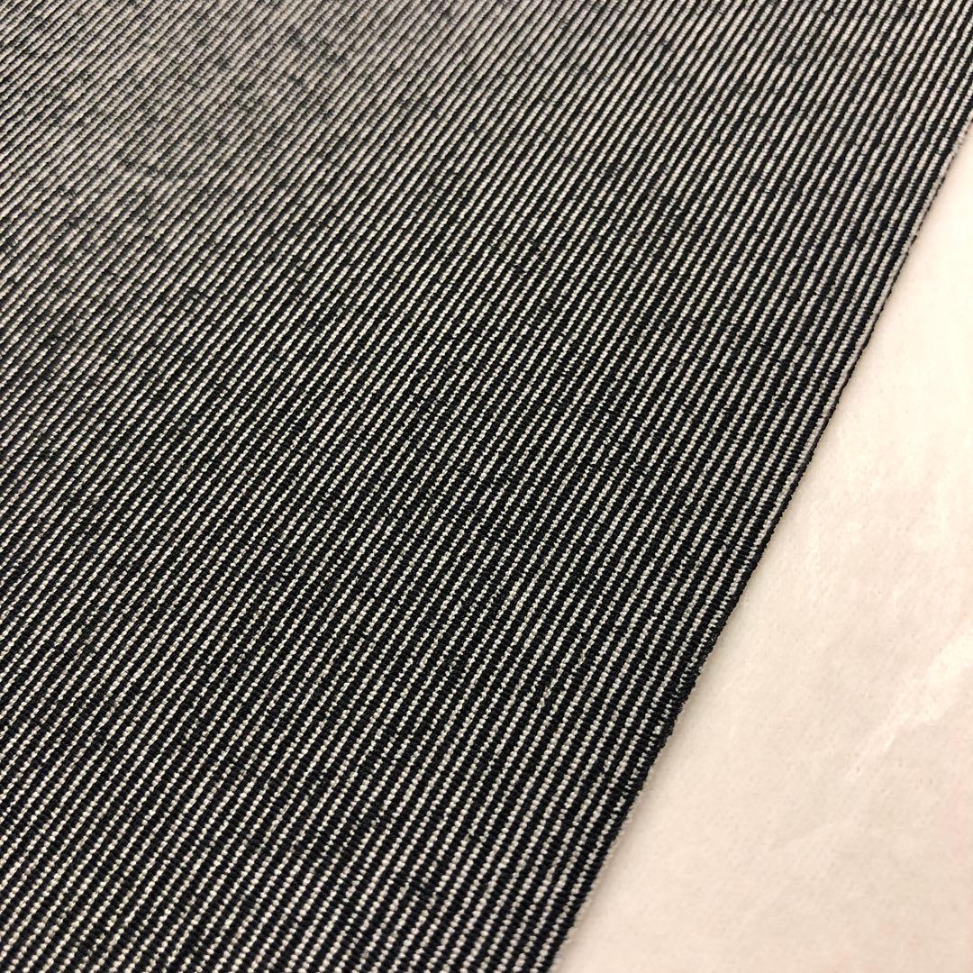 新品 東レ シルック 小紋 反物 江戸小紋 万筋 黒 グレー 2519