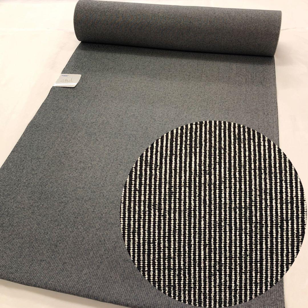 新品 東レ シルック 小紋 反物 江戸小紋 万筋 黒 グレー 2519