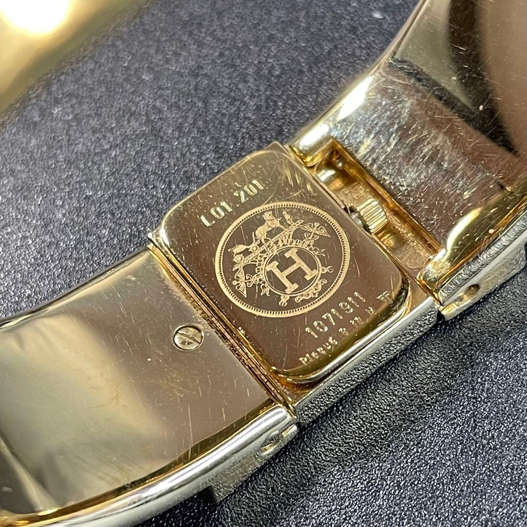 【可動 正規品】エルメス ロケ バングルウォッチ 腕時計 ゴールド 七宝焼き