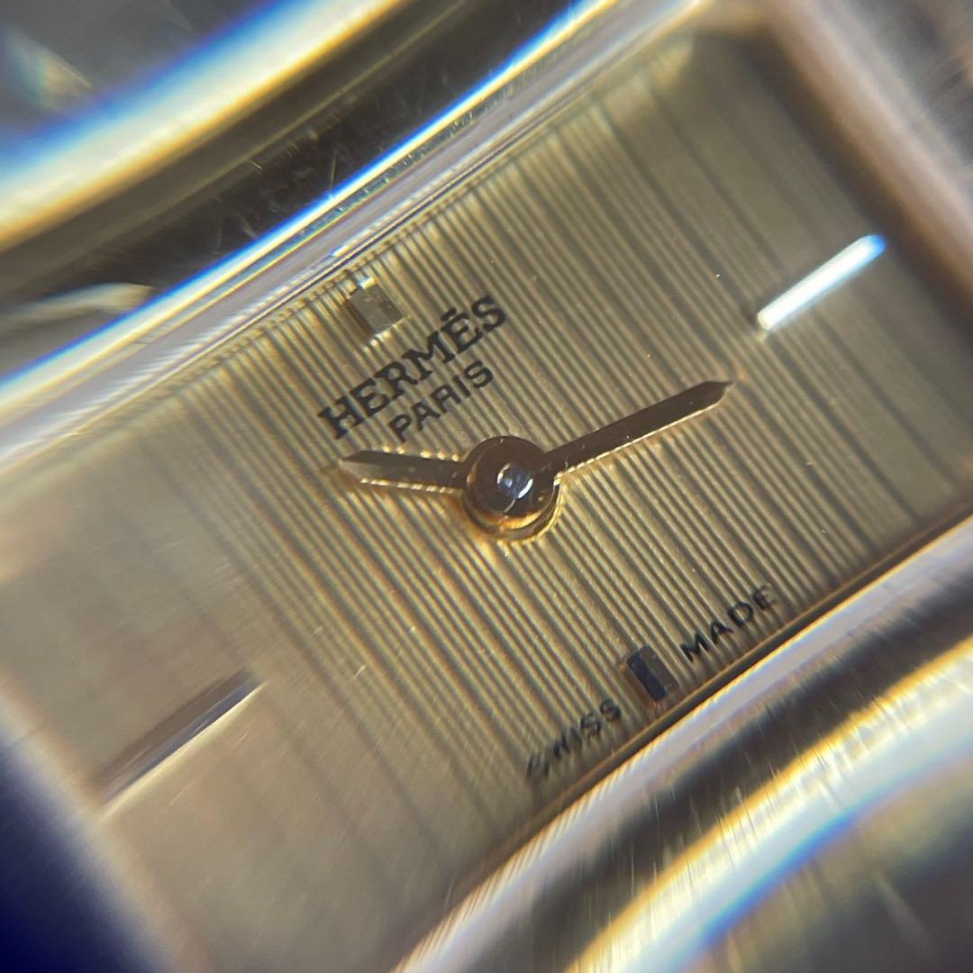 【可動 正規品】エルメス ロケ バングルウォッチ 腕時計 ゴールド 七宝焼き