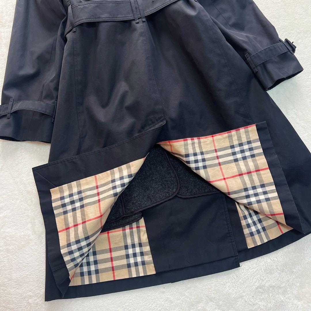 希少大きいサイズ44　バーバリーロンドン　トレンチコート　ノバチェック　ライナー