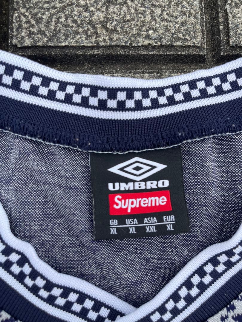 Supreme × Umbro ゲームシャツ ネイビー 豹柄 完売品