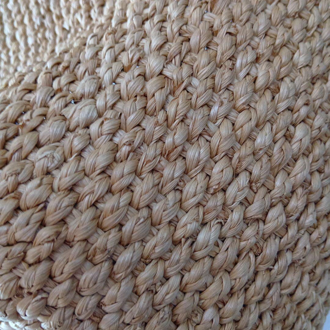 麻の大きい60cm かごバッグ