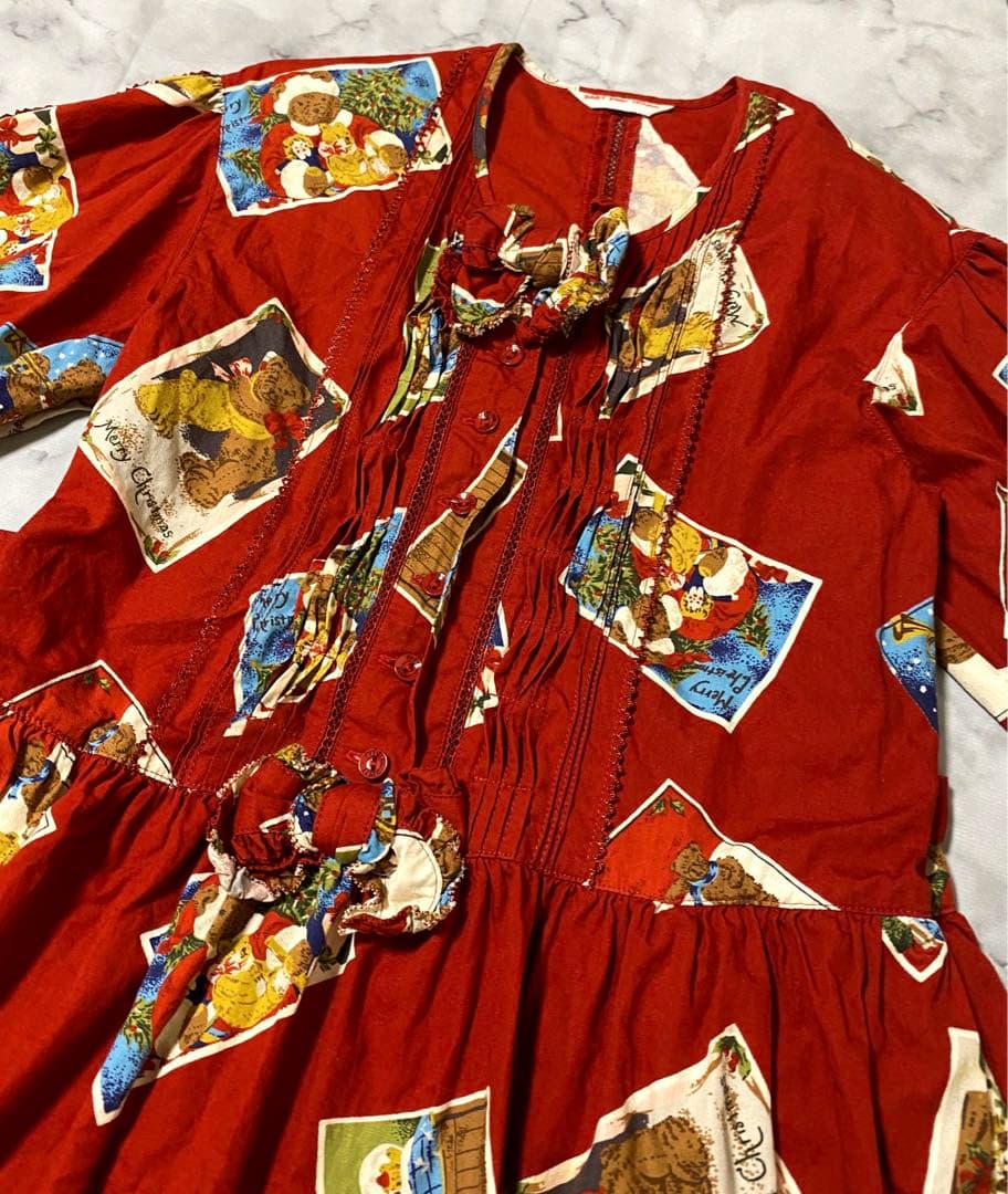 ✨baby pink house✨ワンピース＋ジャンスカ♡ くまさんクリスマス✨