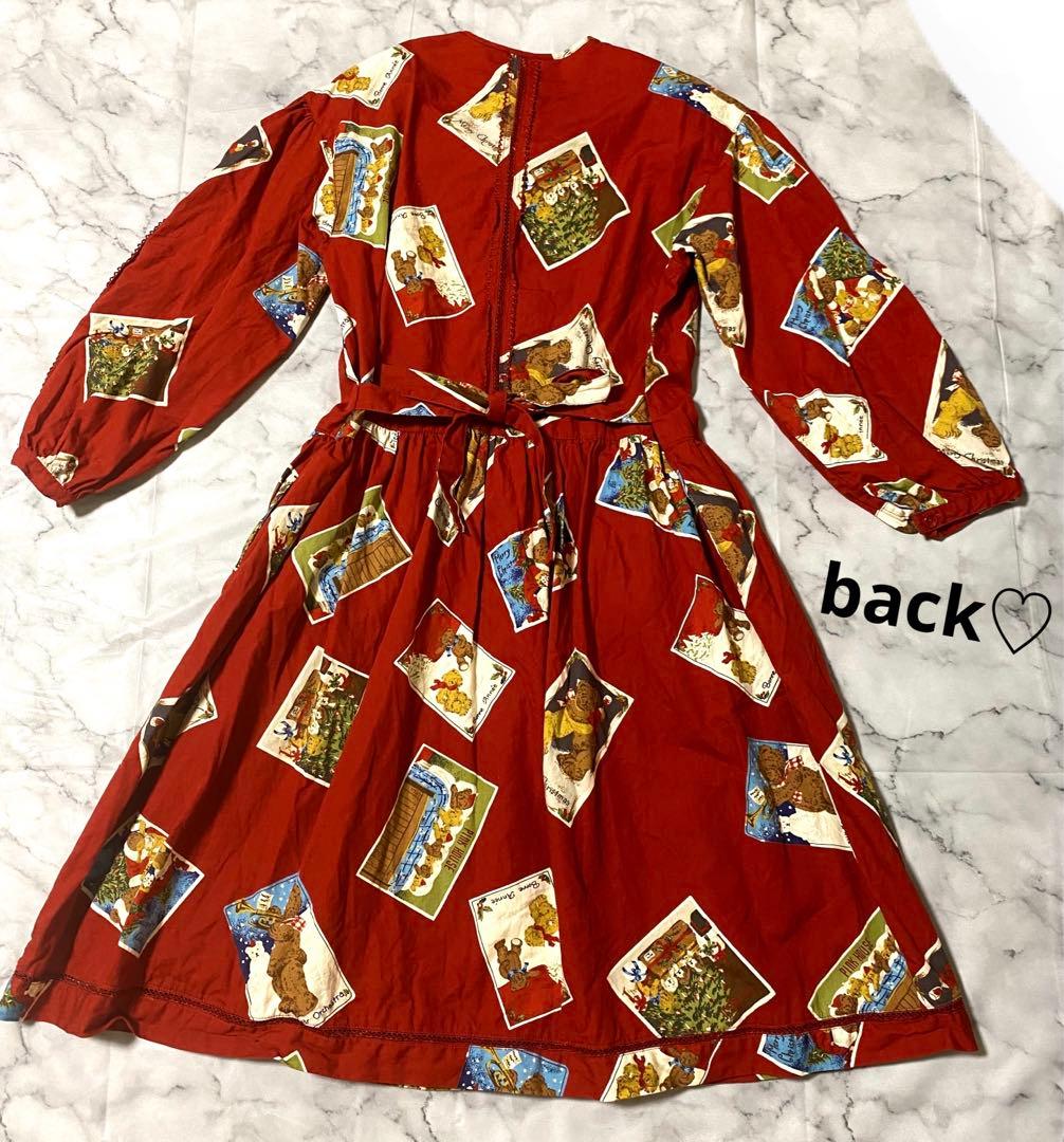 ✨baby pink house✨ワンピース＋ジャンスカ♡ くまさんクリスマス✨