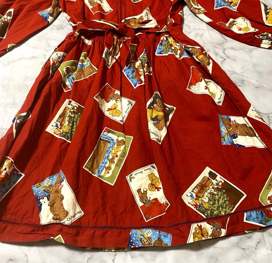 ✨baby pink house✨ワンピース＋ジャンスカ♡ くまさんクリスマス✨