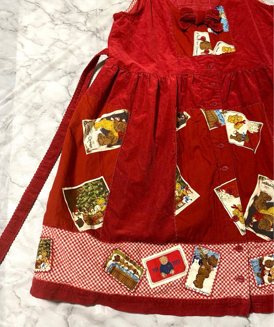 ✨baby pink house✨ワンピース＋ジャンスカ♡ くまさんクリスマス✨