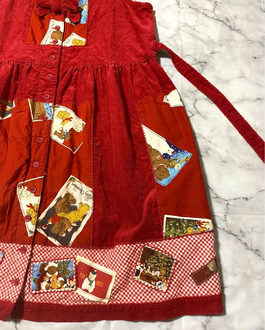 ✨baby pink house✨ワンピース＋ジャンスカ♡ くまさんクリスマス✨