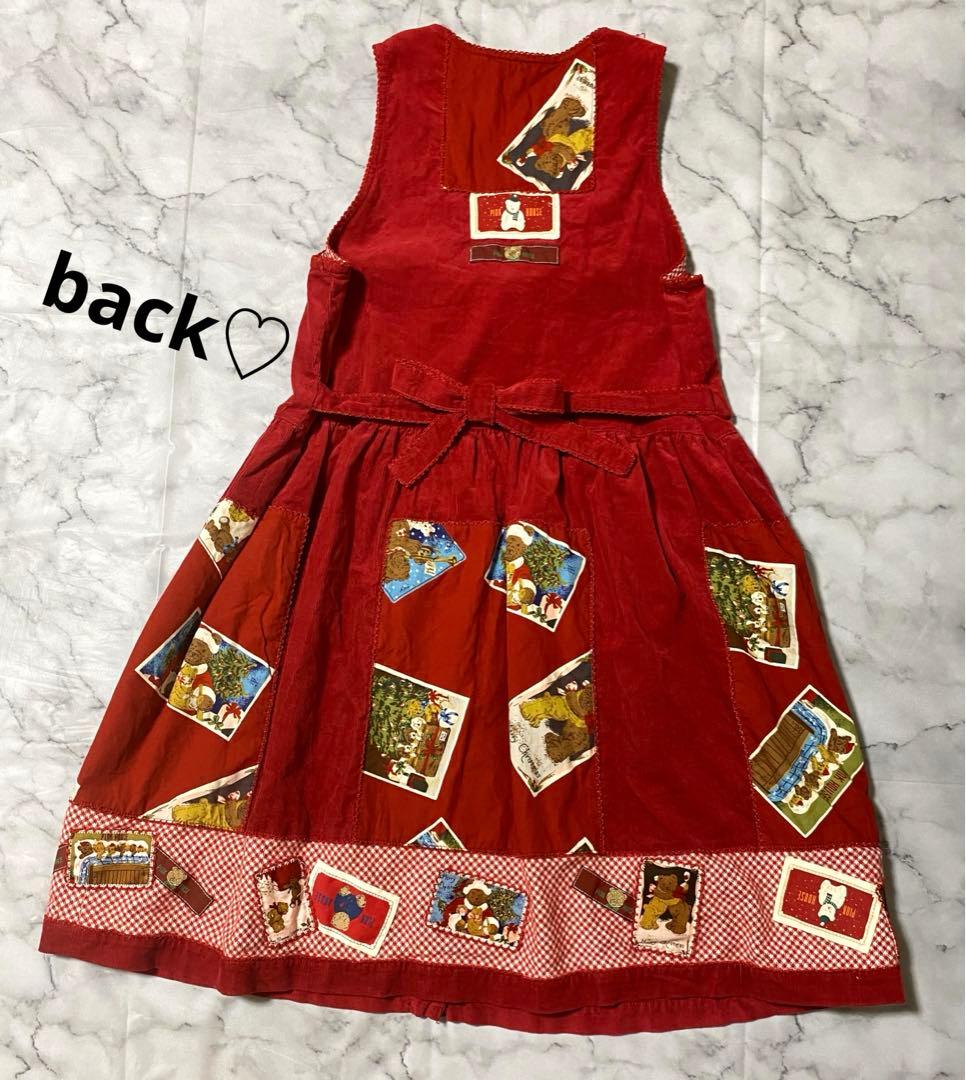 ✨baby pink house✨ワンピース＋ジャンスカ♡ くまさんクリスマス✨