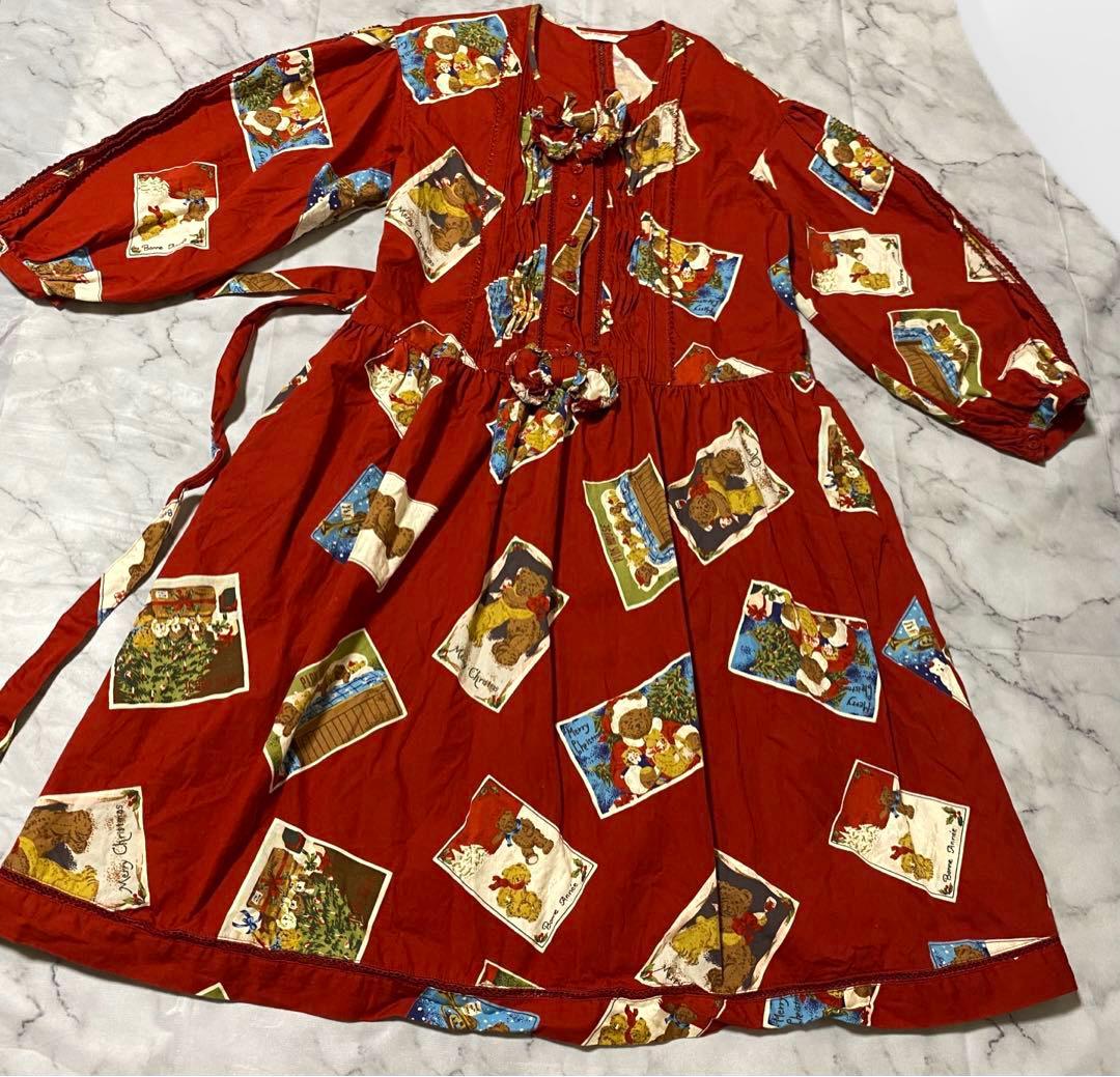 ✨baby pink house✨ワンピース＋ジャンスカ♡ くまさんクリスマス✨