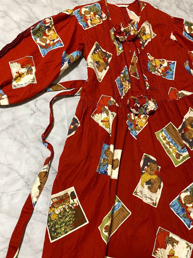 ✨baby pink house✨ワンピース＋ジャンスカ♡ くまさんクリスマス✨