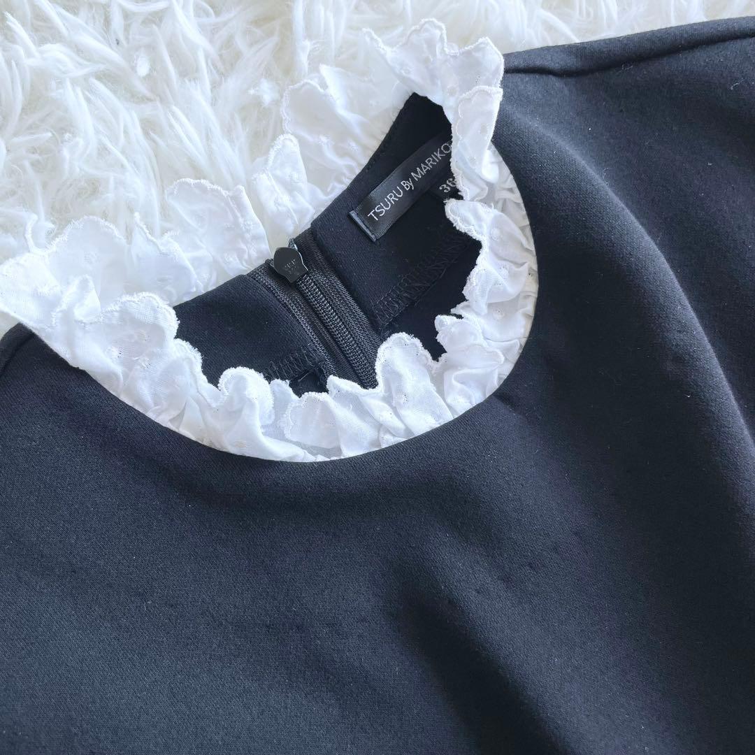 美品✨現行✨ツルバイマリコオイカワ　ワンピース　レースカラー　長袖　フリル　36