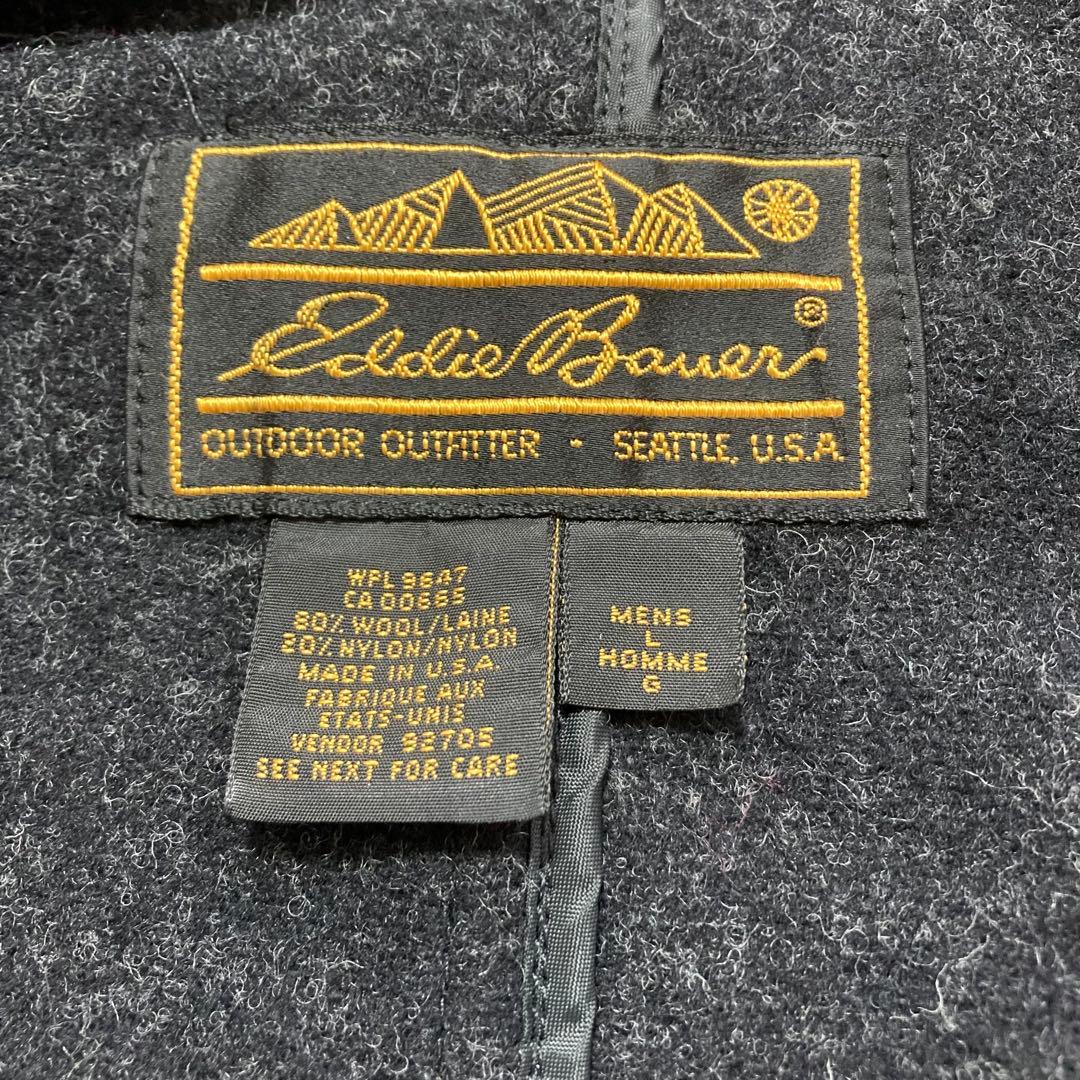 Eddie Bauer ウールコート 80s 黒タグ アメリカ製 ダッフル