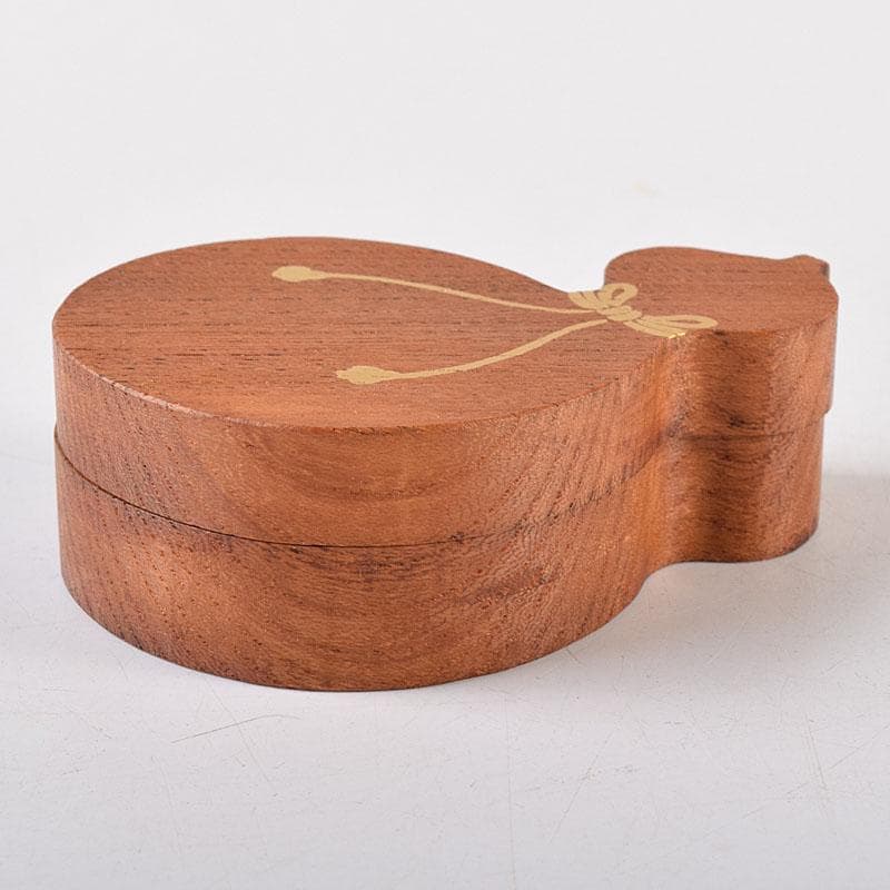 ホットスルー　中村宗悦作　海清寺　古材　内金溜　瓢香合　共箱　V　8138