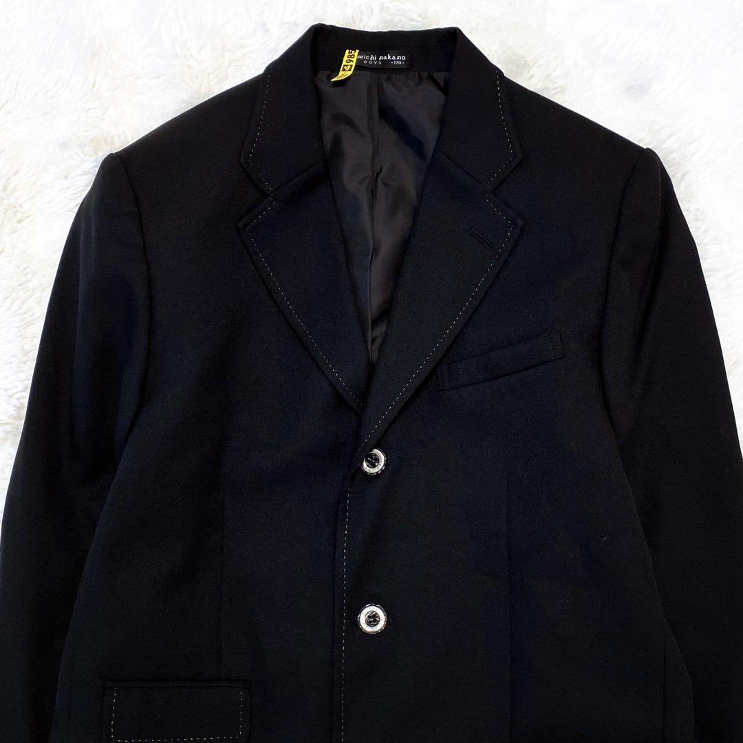 【YOS様】ヒロミチナカノ 170 フォーマル ブラック スーツ 卒服 入学