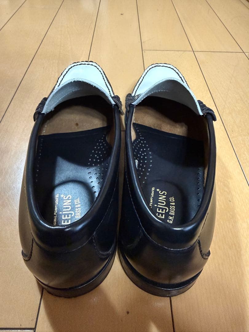 ghbass WEEJUNS ローファー白/黒 レザー 26.5cm　箱無し