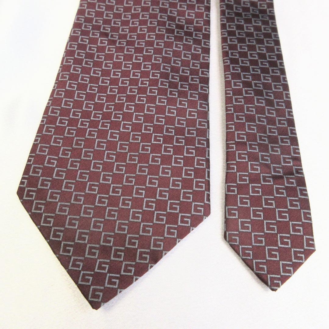 未使用☆グッチ　Gロゴ　茶色　ネクタイ