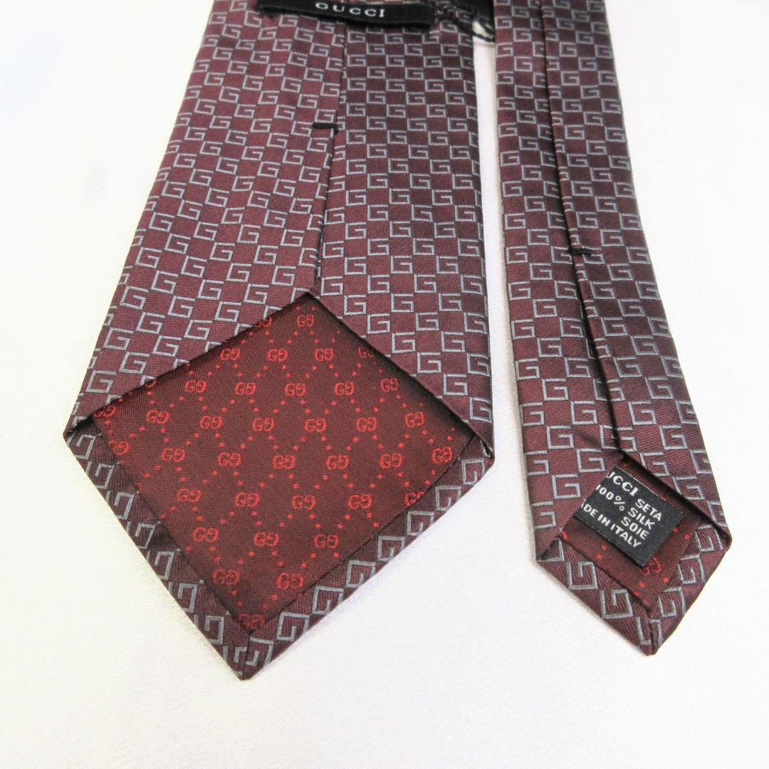 未使用☆グッチ　Gロゴ　茶色　ネクタイ