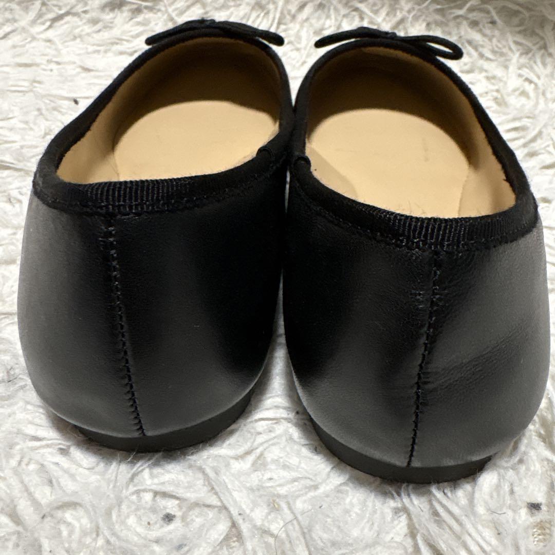 COACH コーチ バレエシューズ フラットシューズ 黒 5C レザー