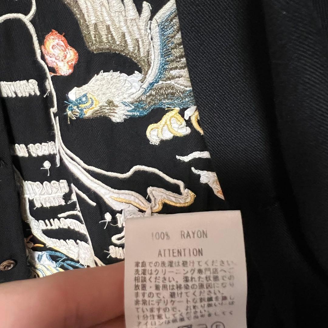 希少 ルードギャラリー 刺繍 ボウリングシャツ ロッキンジェリービーン