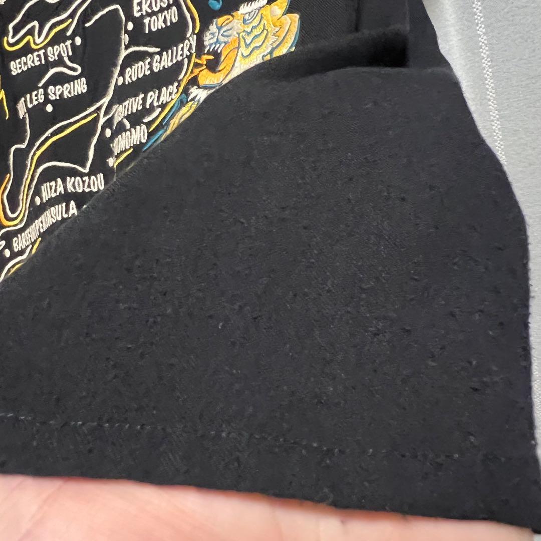 希少 ルードギャラリー 刺繍 ボウリングシャツ ロッキンジェリービーン