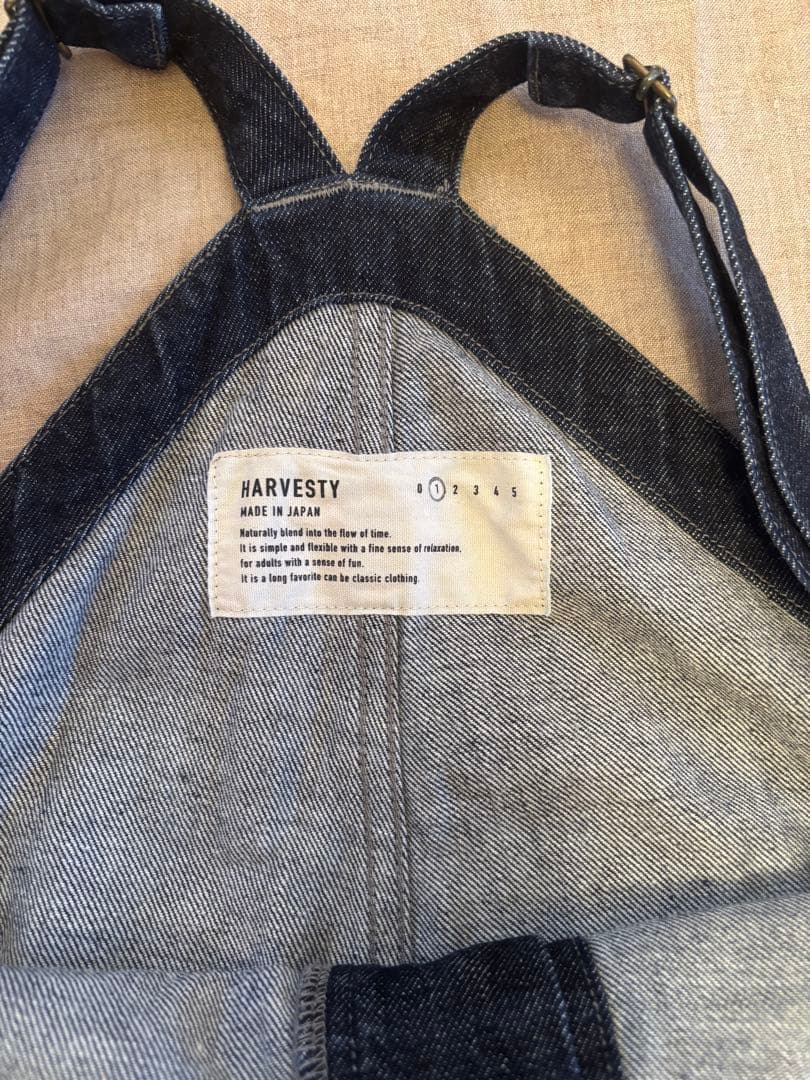 最終お値下げ　HARVESTY ダークデニム オーバーオール 1