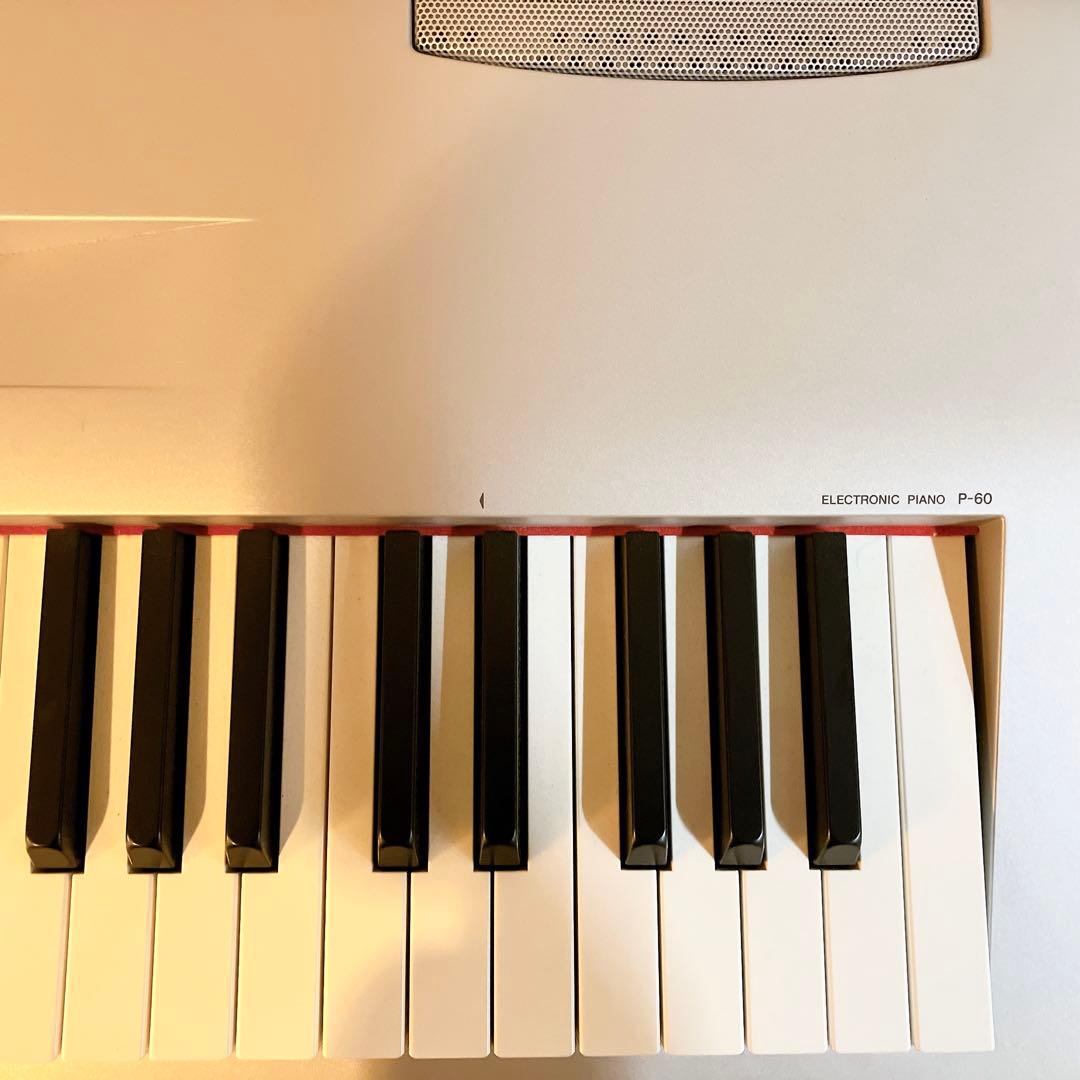 ヤマハ P-60S 電子ピアノ 専用木製スタンド付 フットペダル カバー