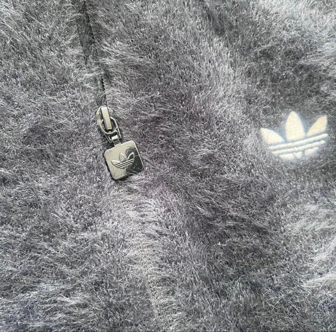 【adidas】アディダス フェイクモヘヤ クラシック トラックジャケット 黒