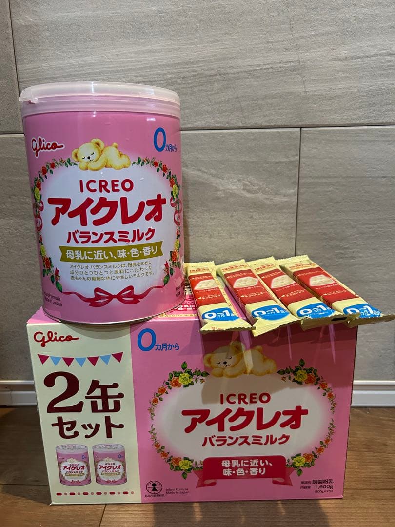 【新品・未開封】 ICREO アイクレオ バランスミルク 3缶＋おまけ