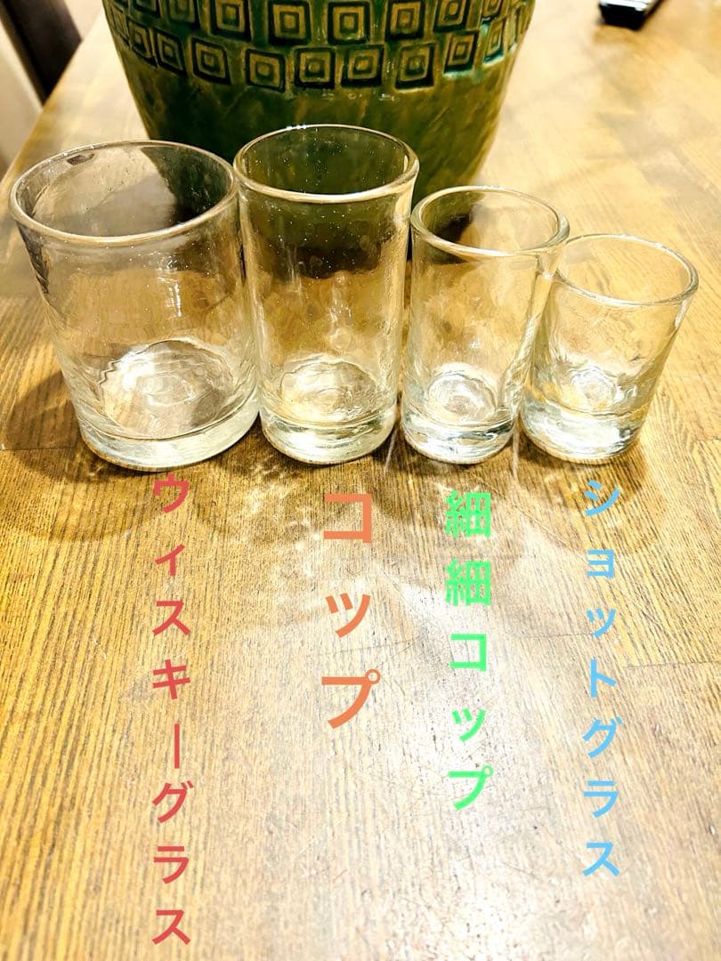 安土忠久さん　ウィスキーグラス　5個