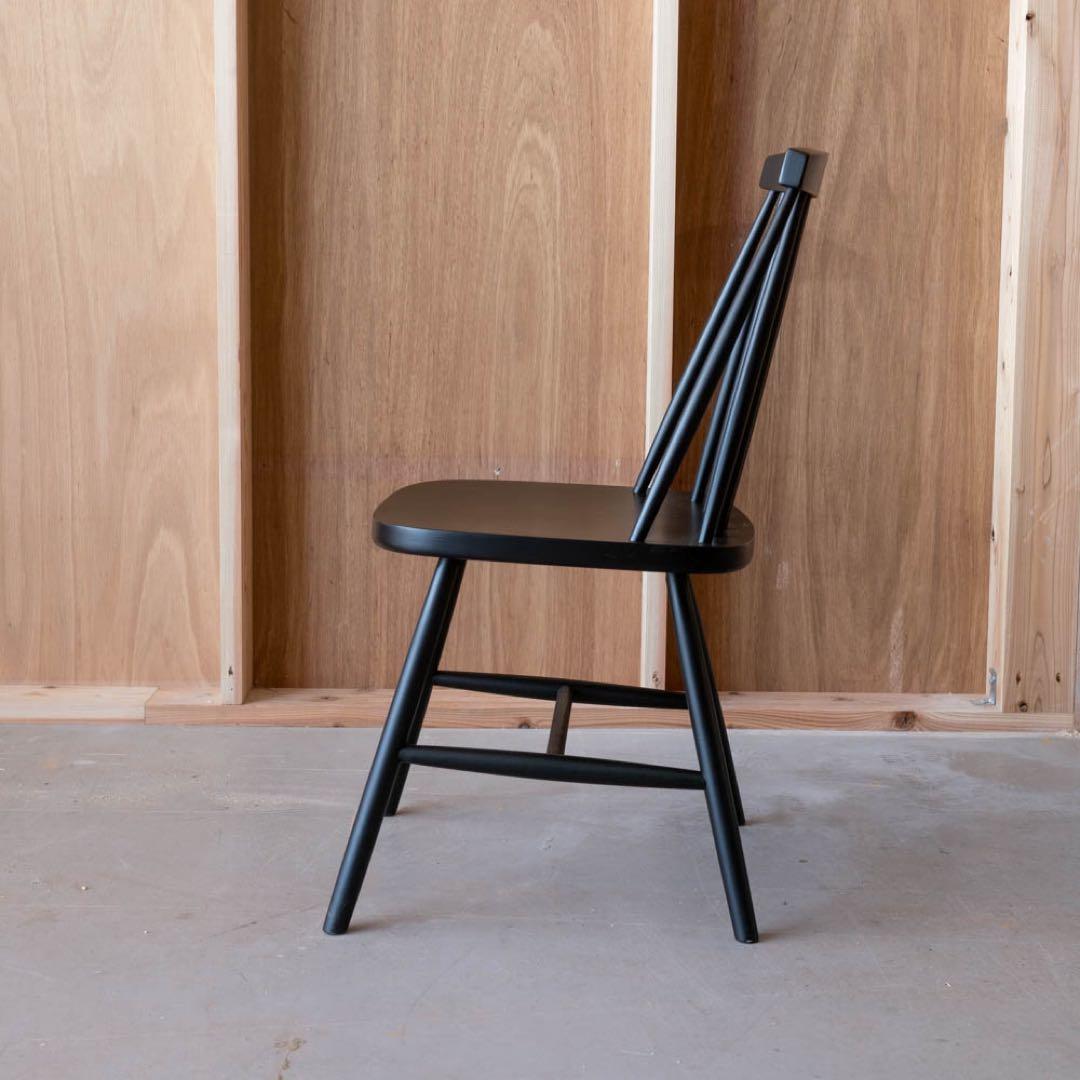 スポークチェア ダイニングチェア　ブラック