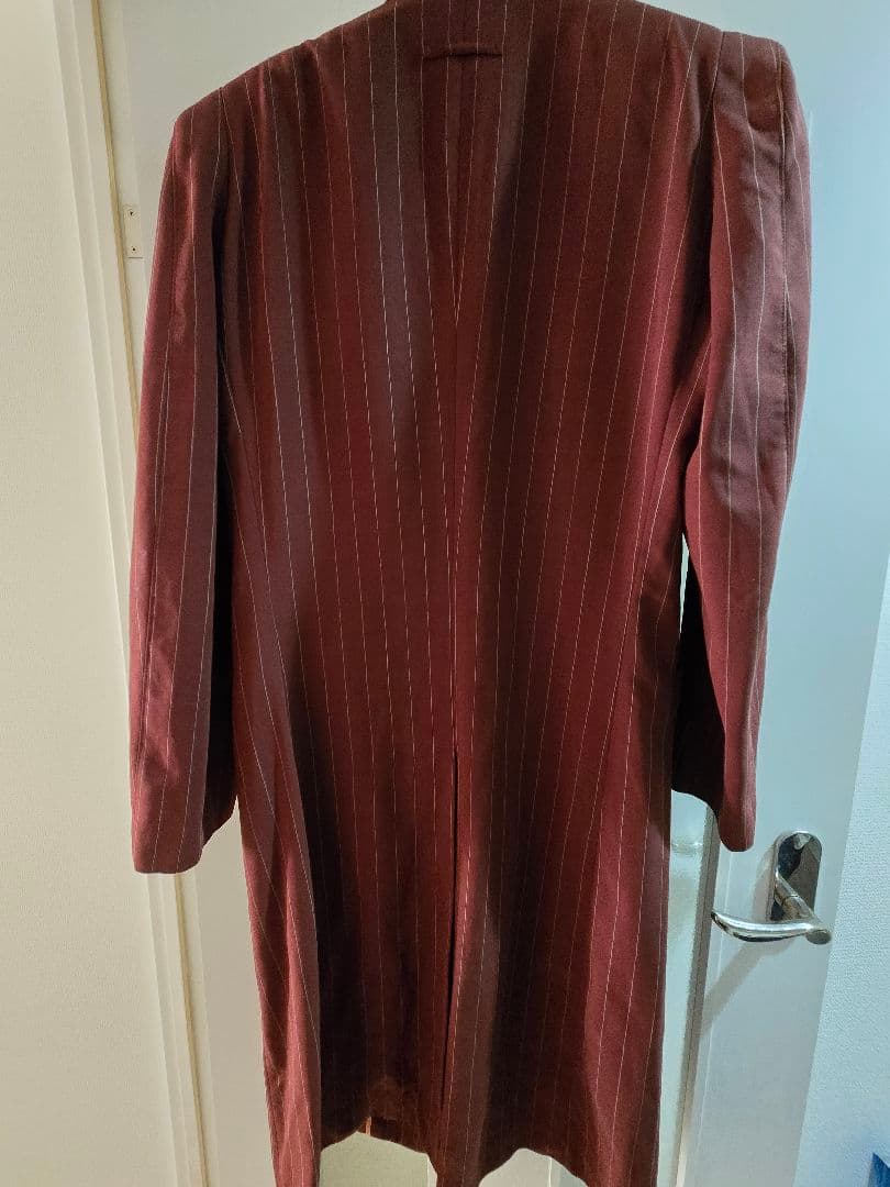 Jean Paul Gaultier バーガンディ ストライプ ロングジャケット