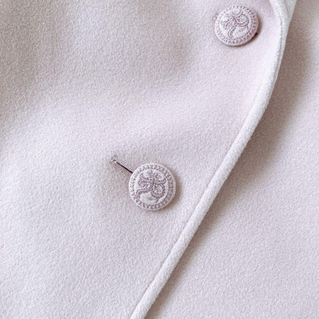 美品✨Rene 2020 アンゴラ混ロングチェスターコート 34 ピンクベージュ