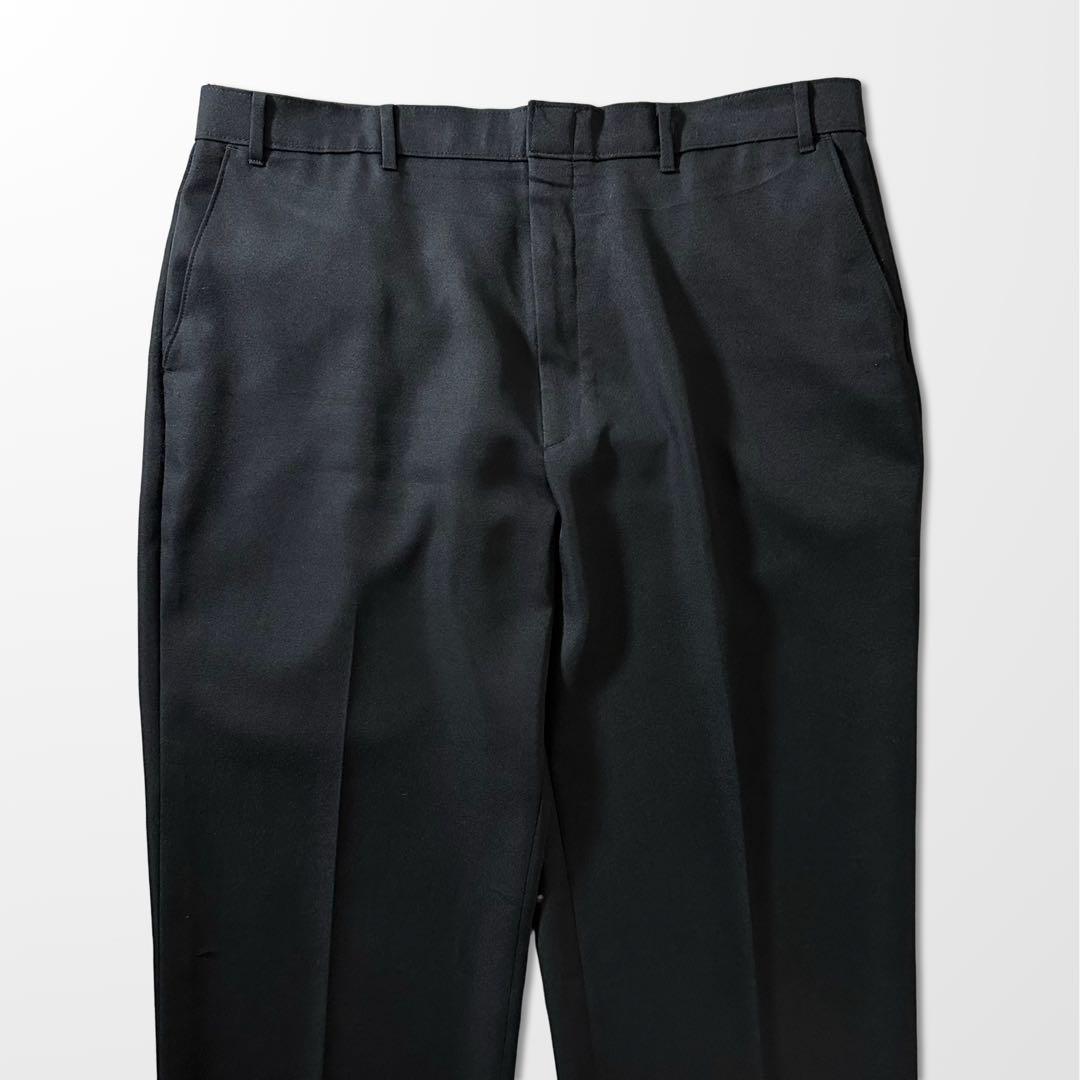 リーバイス アクションスラックス 黒 ポリ W40 L32 ブラック　古着