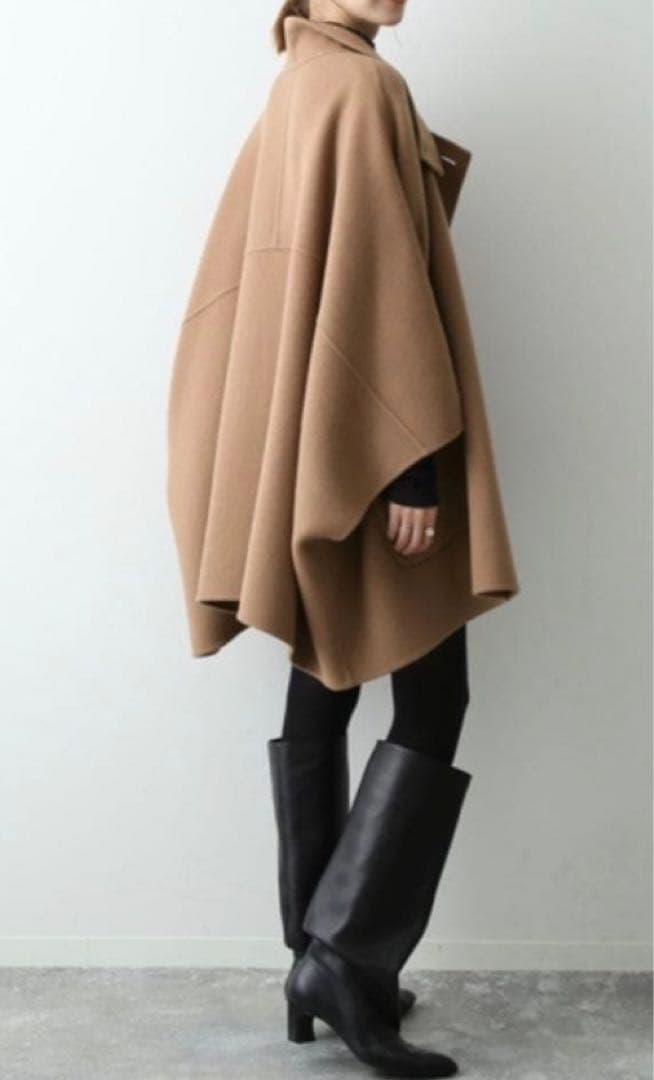 SLOBE IENA✨スタンドカラーダブルフェイスポンチョ