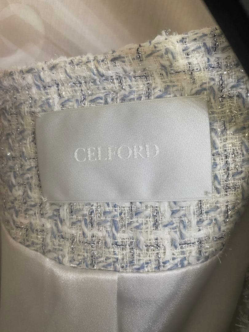 【美品】CELFORD ラメ ツイード ジャケット TISSUEルネ ANAYI