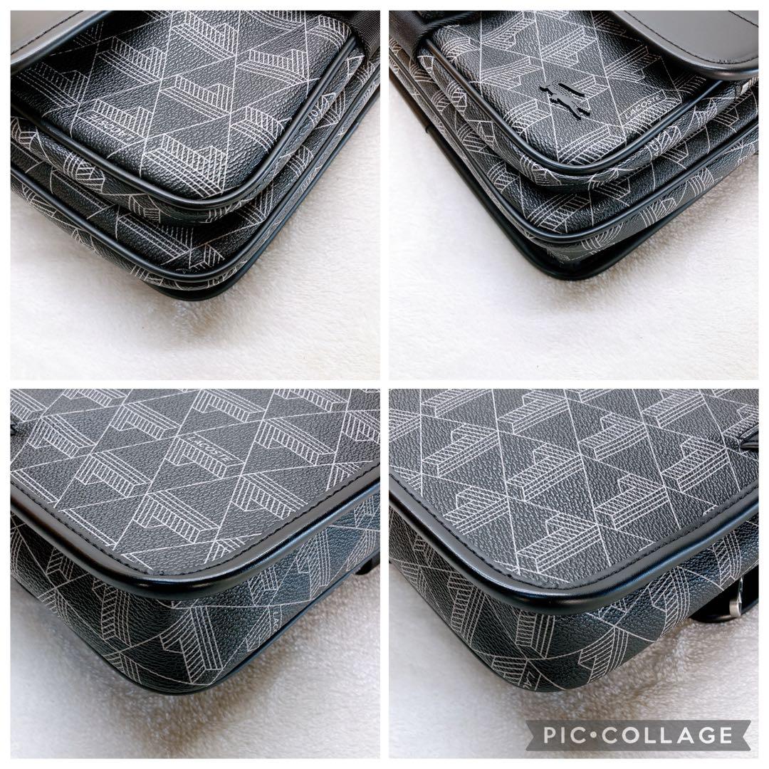 ✨美品✨ラコステ 幾何学模様 ショルダーバッグ フラップ メッセンジャー 総柄