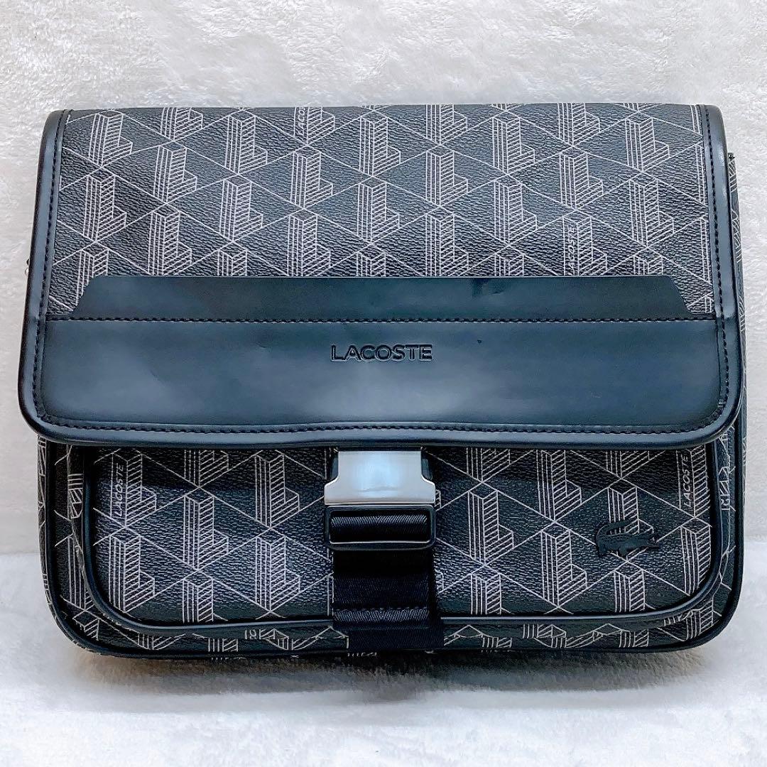 ✨美品✨ラコステ 幾何学模様 ショルダーバッグ フラップ メッセンジャー 総柄