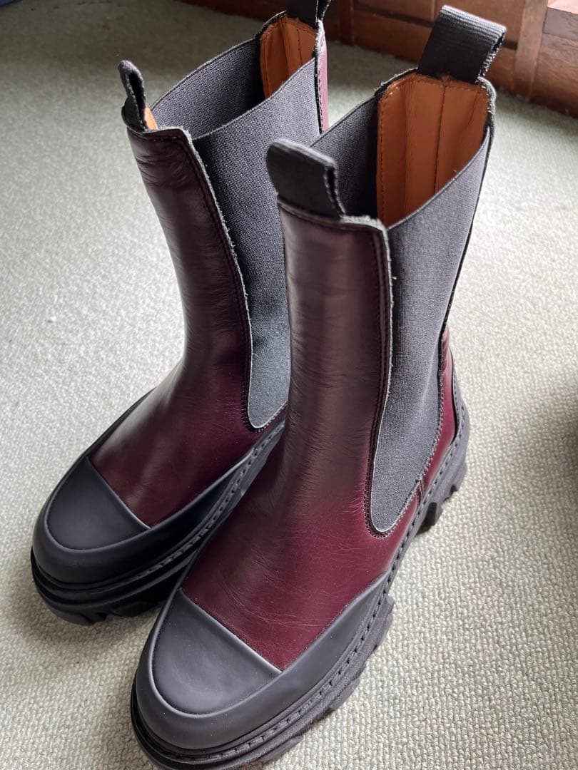 GANNI ガニー　カラーブロック　ショートブーツ　39