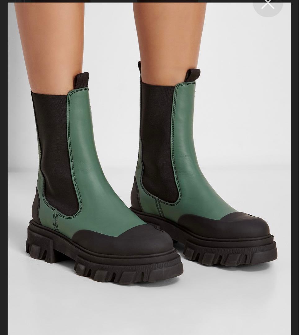 GANNI ガニー　カラーブロック　ショートブーツ　39