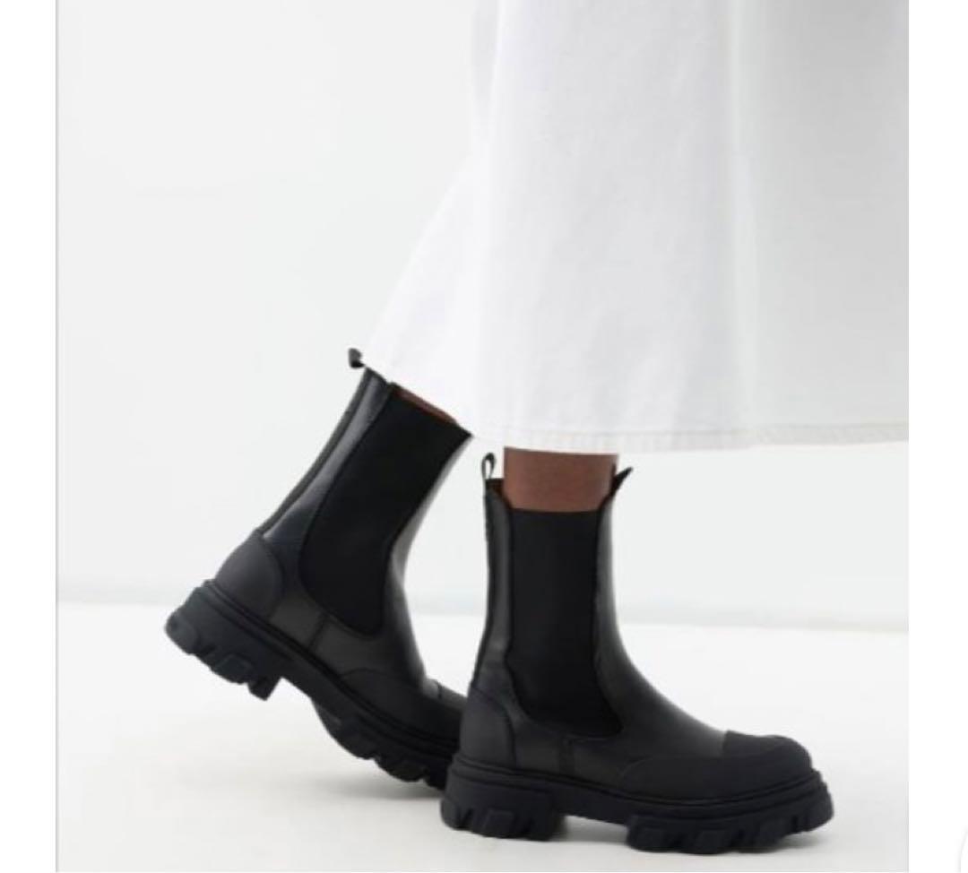 GANNI ガニー　カラーブロック　ショートブーツ　39